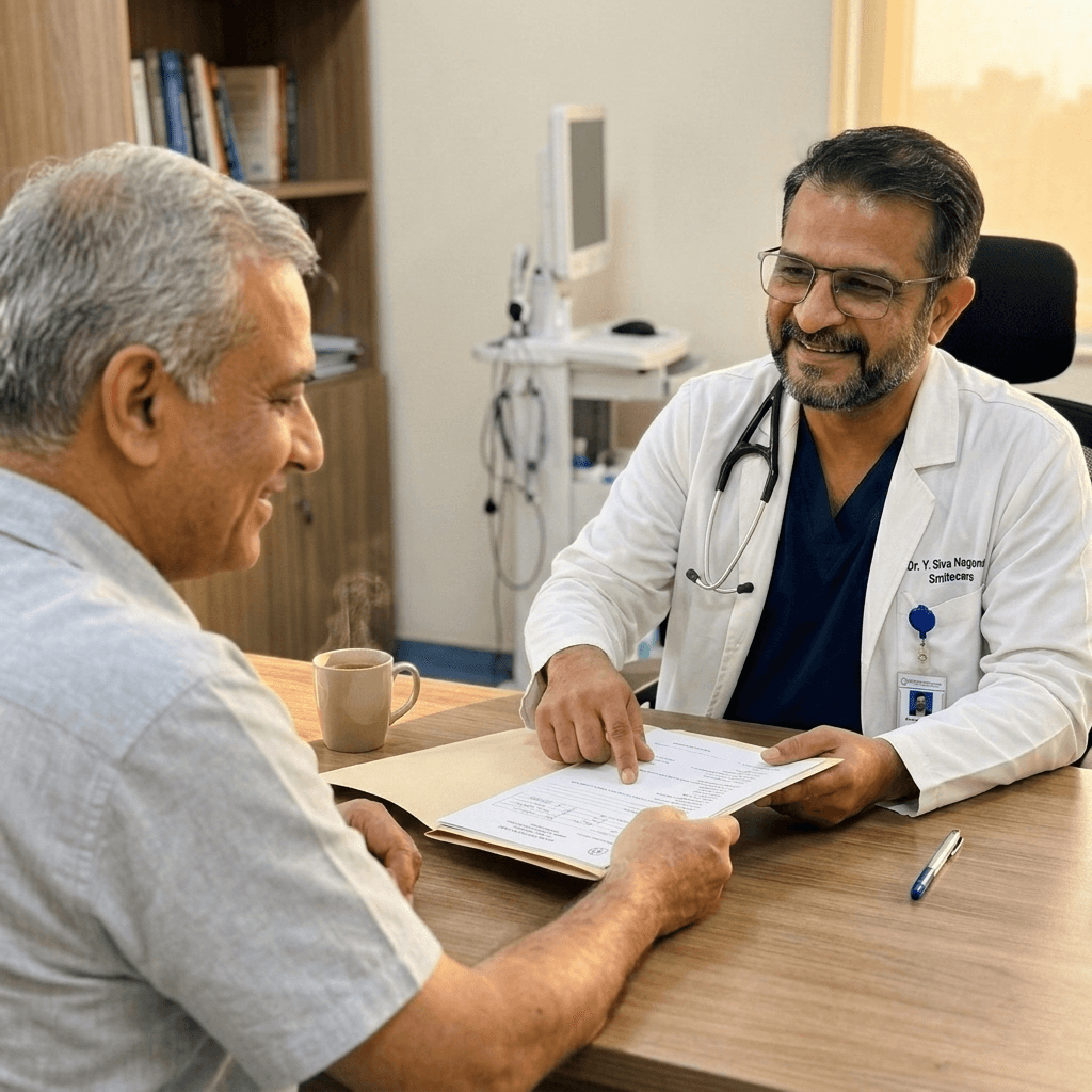 Dental consultation about treatment options